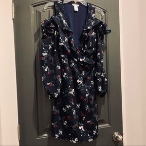 Boutique, Cold shoulder ruffle wrap dress